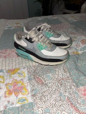 Nike Women's White, Gray and Mint Green Casual Sneakers